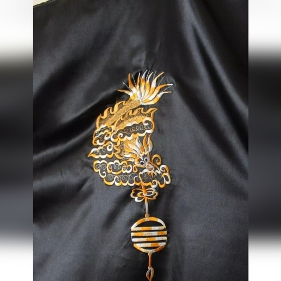 Underwraps Black Kimono with Gold Details - Picture 5 of 10